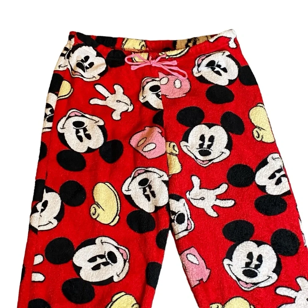 Disney Mickey Mouse Red Casual/Sleep Pants Size Women’s Medium‎ 7/9 - Picture 2 of 7
